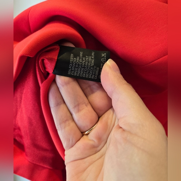 Jay Godfrey Red Strapless Bow Front Mini Dress Size 6 - Picture 5 of 10